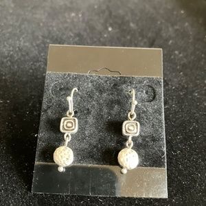 Minimalist Silver Drop Earrings
